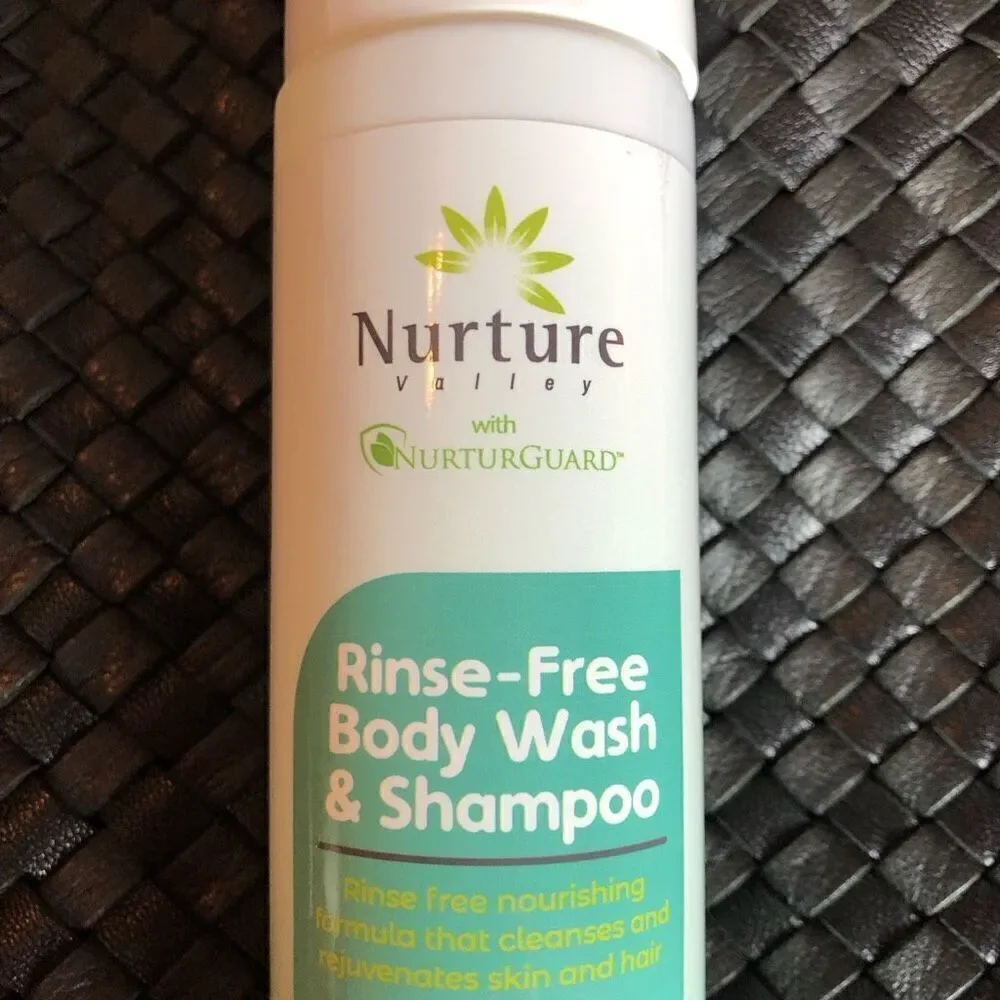 NURTURE VALLEY - NWT - Rinse-Free Body Wash & Shampoo 8 fl oz Waterless Cleanser